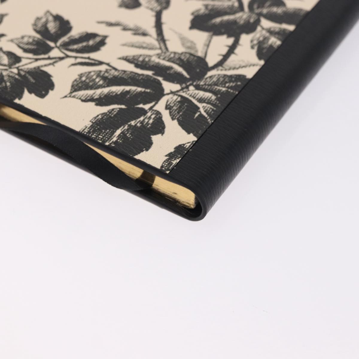 GUCCI NoteBook Canvas Beige Black Auth BA14610M