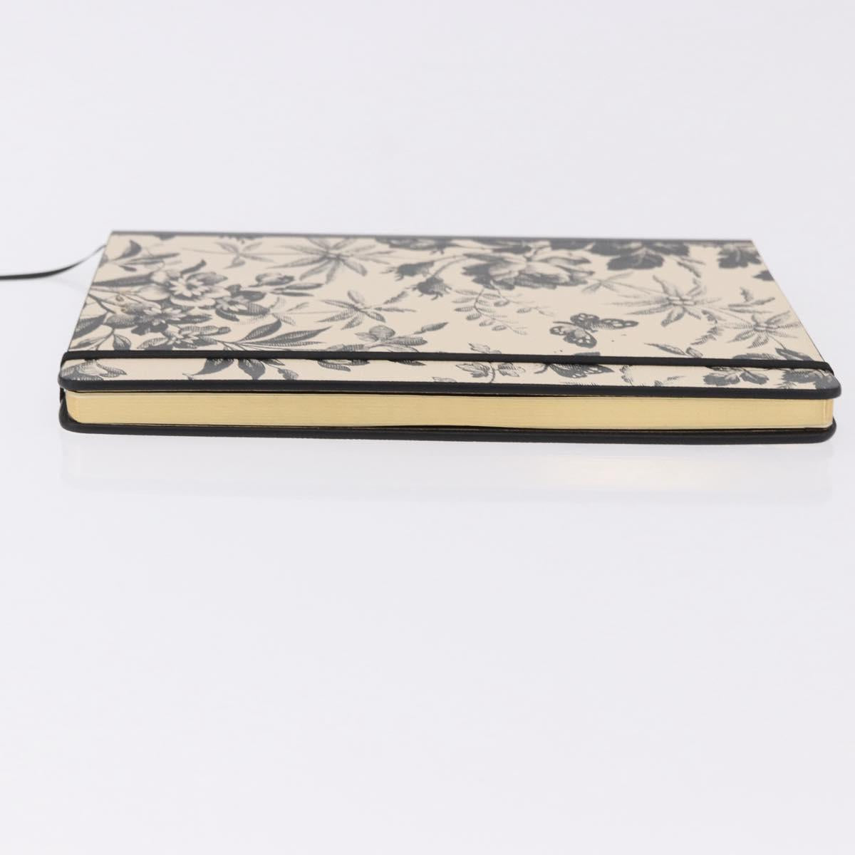 GUCCI NoteBook Canvas Beige Black Auth BA14610M