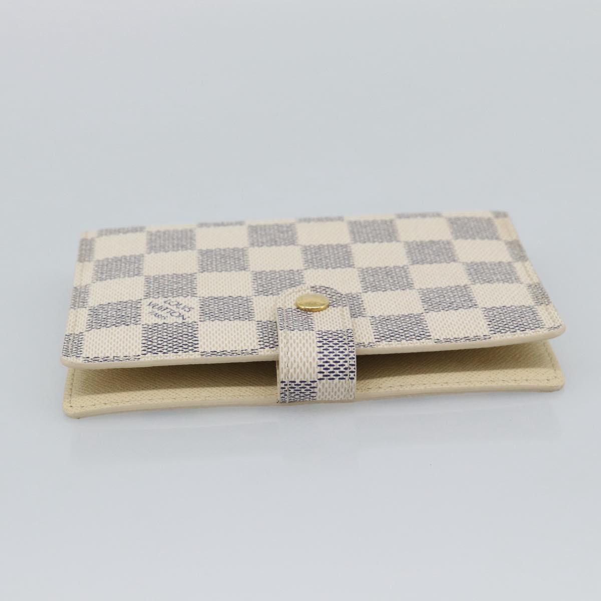 LOUIS VUITTON Damier Azur Agenda PM Day Planner Cover R20706 LV Auth BA14612V