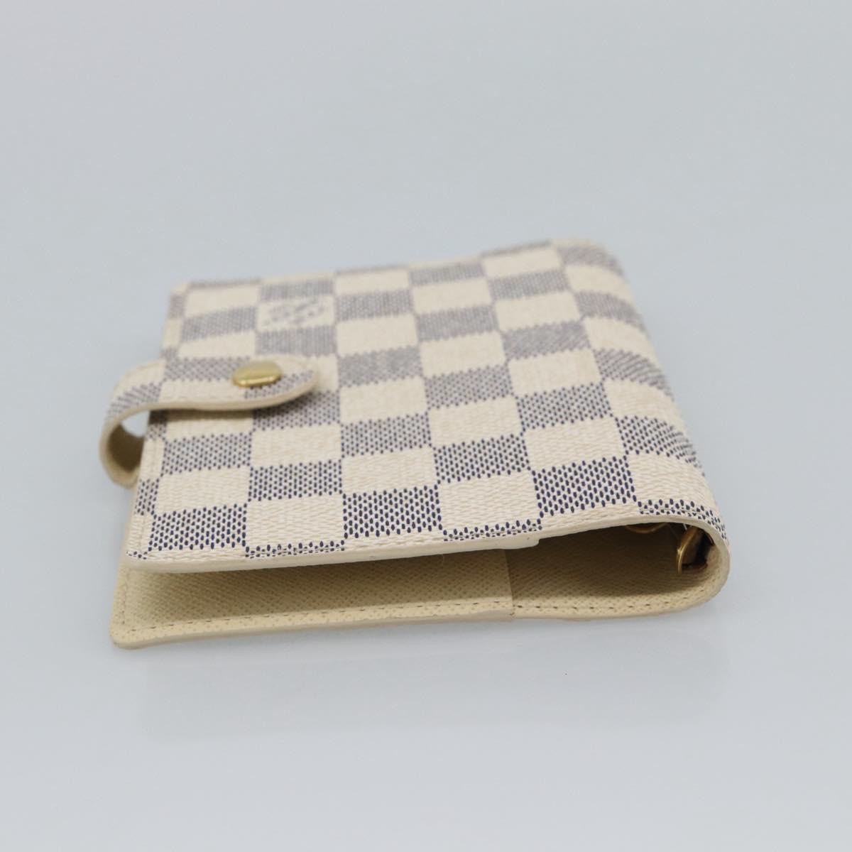 LOUIS VUITTON Damier Azur Agenda PM Day Planner Cover R20706 LV Auth BA14612V