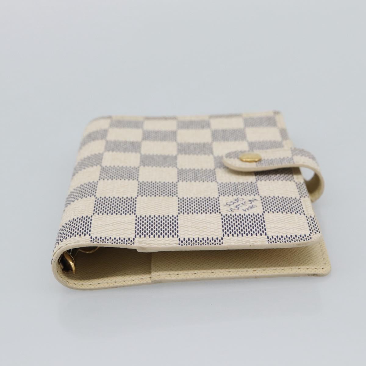 LOUIS VUITTON Damier Azur Agenda PM Day Planner Cover R20706 LV Auth BA14612V