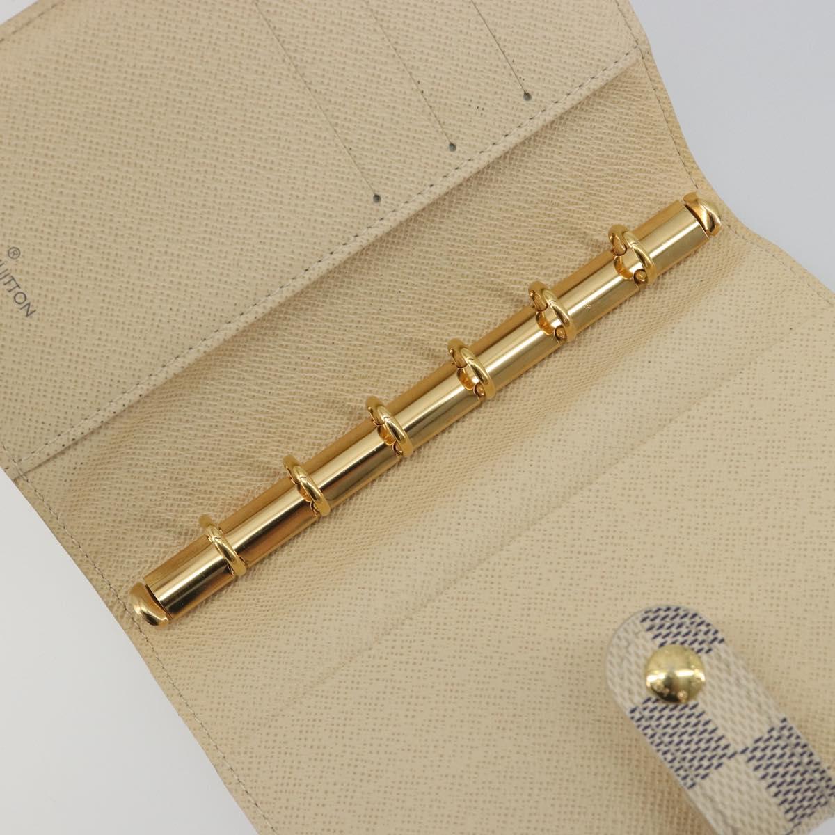 LOUIS VUITTON Damier Azur Agenda PM Day Planner Cover R20706 LV Auth BA14613V