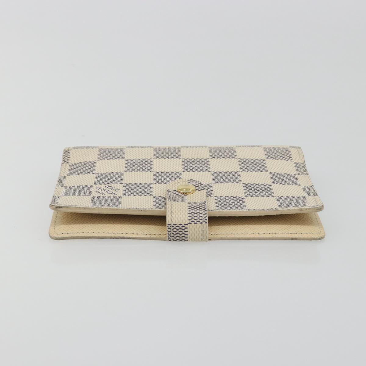 LOUIS VUITTON Damier Azur Agenda PM Day Planner Cover R20706 LV Auth BA14613V