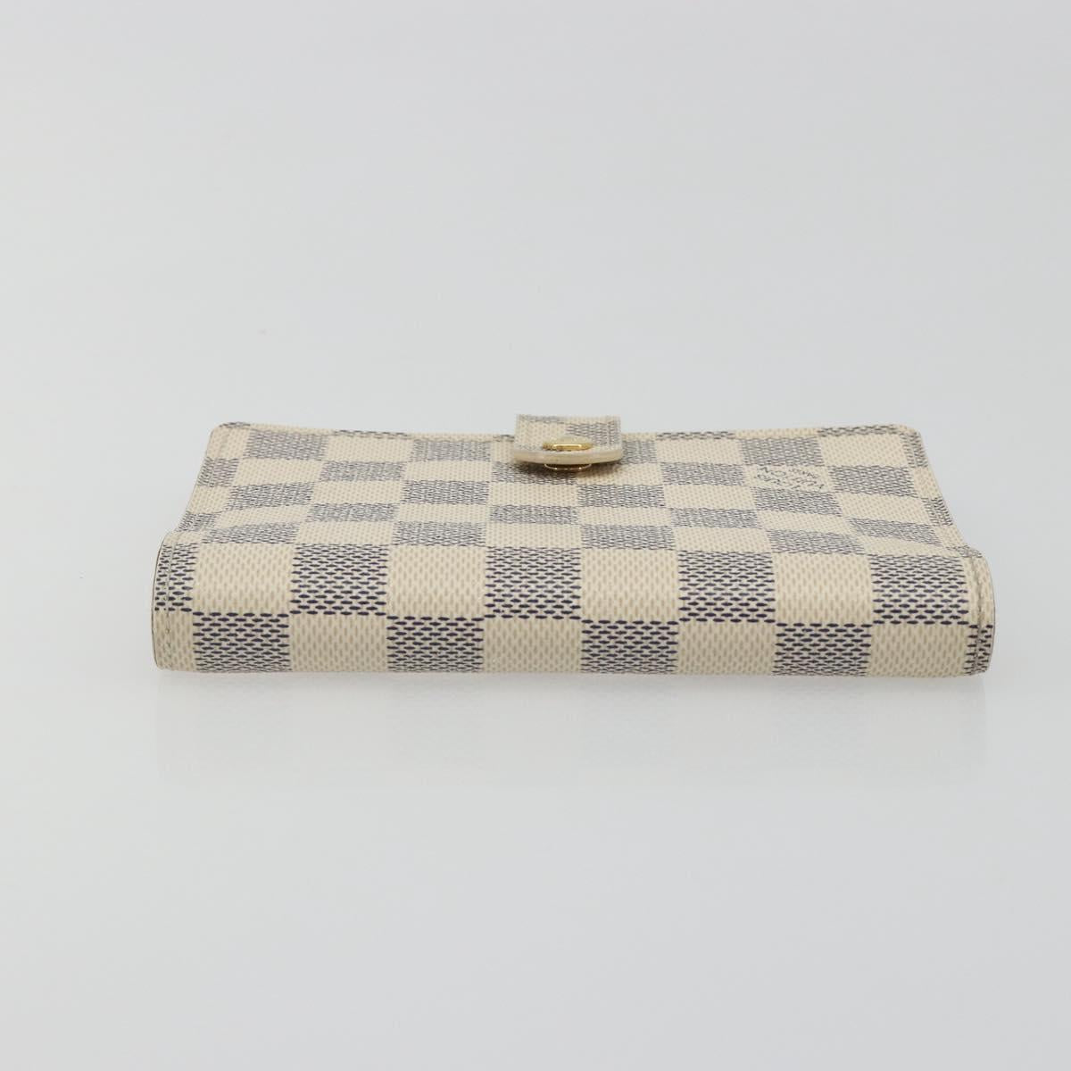 LOUIS VUITTON Damier Azur Agenda PM Day Planner Cover R20706 LV Auth BA14613V
