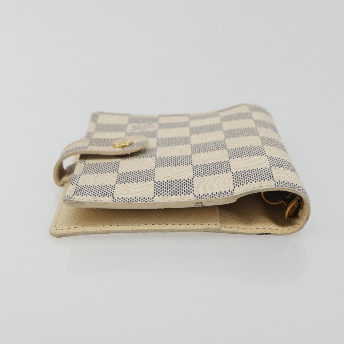 LOUIS VUITTON Damier Azur Agenda PM Day Planner Cover R20706 LV Auth BA14613V