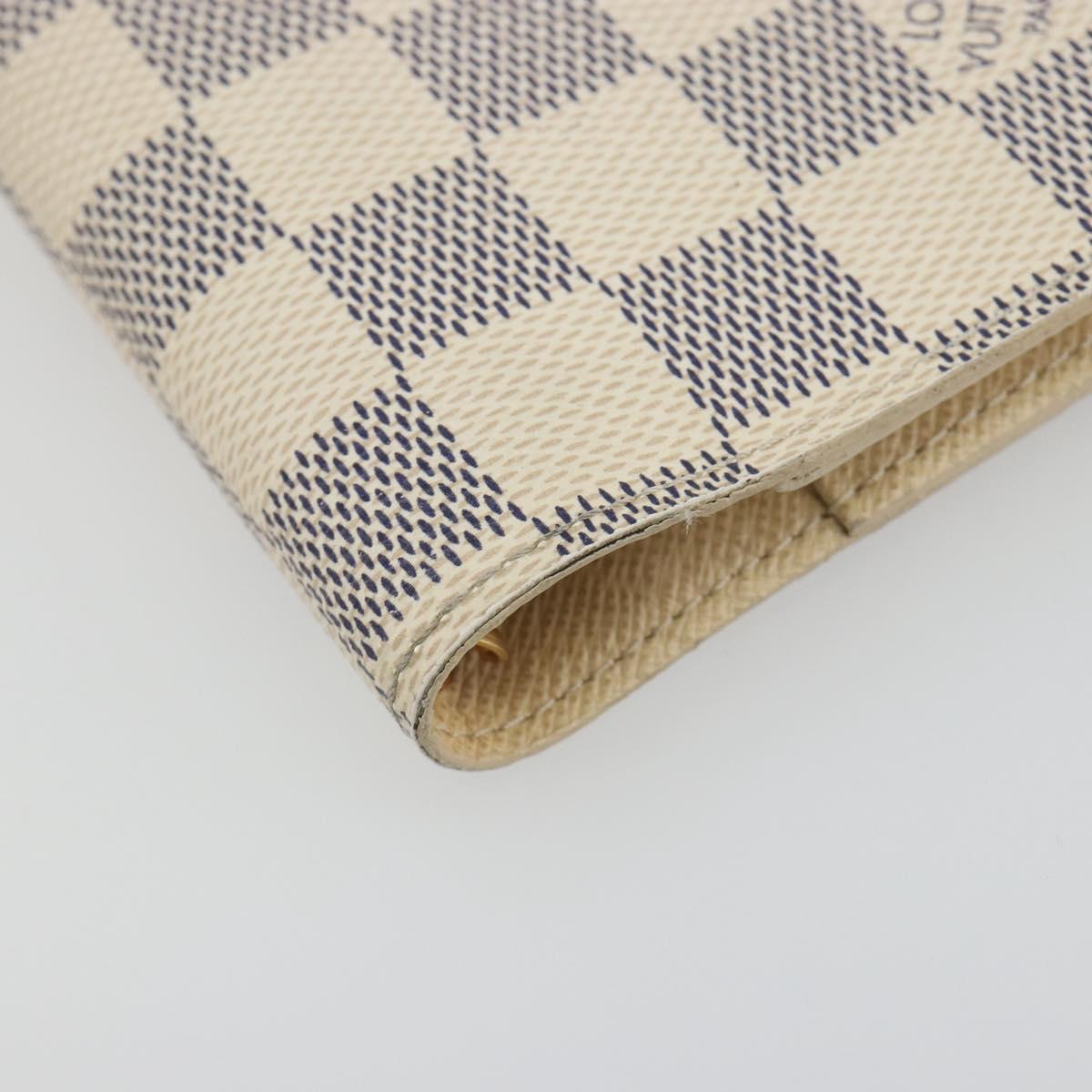 LOUIS VUITTON Damier Azur Agenda PM Day Planner Cover R20706 LV Auth BA14613V