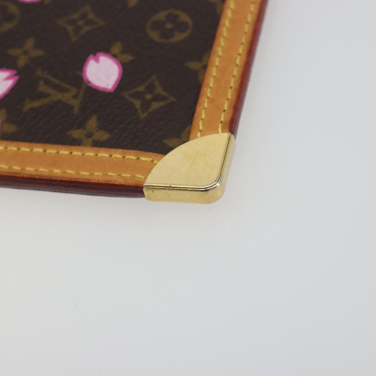 LOUIS VUITTON Monogram Cherry Blossom Pochette Cles Purse M92015 Auth BA14614A