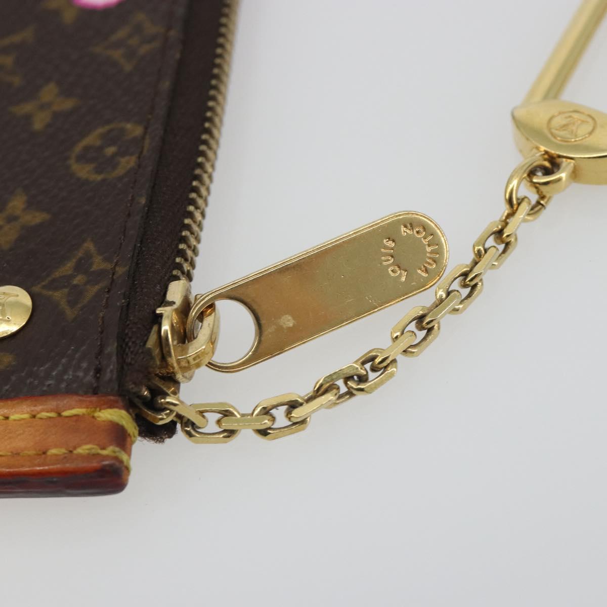 LOUIS VUITTON Monogram Cherry Blossom Pochette Cles Purse M92015 Auth BA14614A