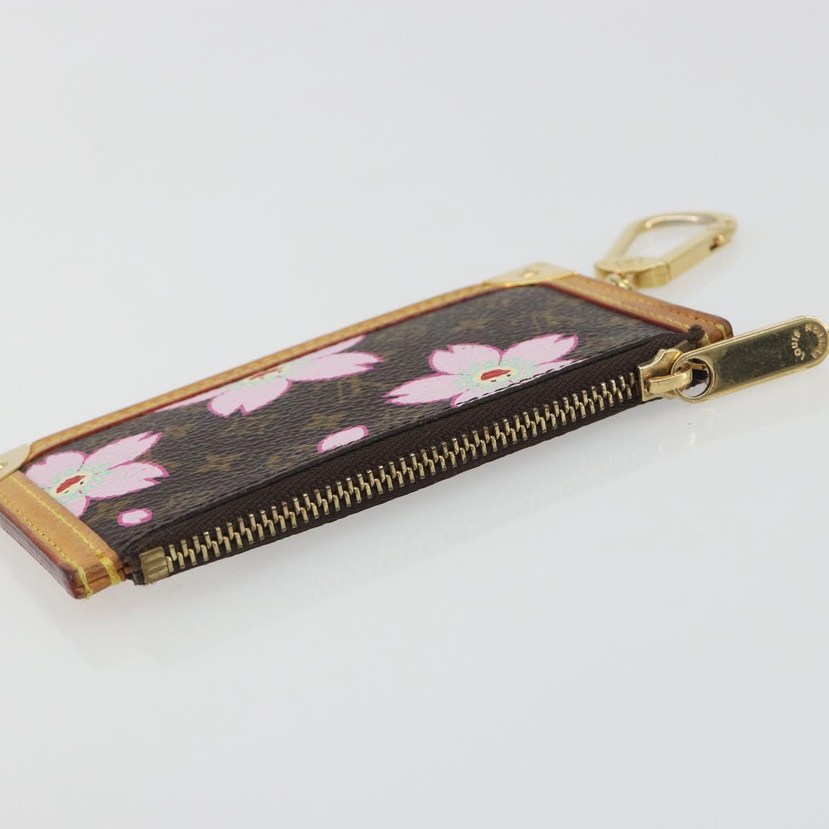 LOUIS VUITTON Monogram Cherry Blossom Pochette Cles Purse M92015 Auth BA14614A