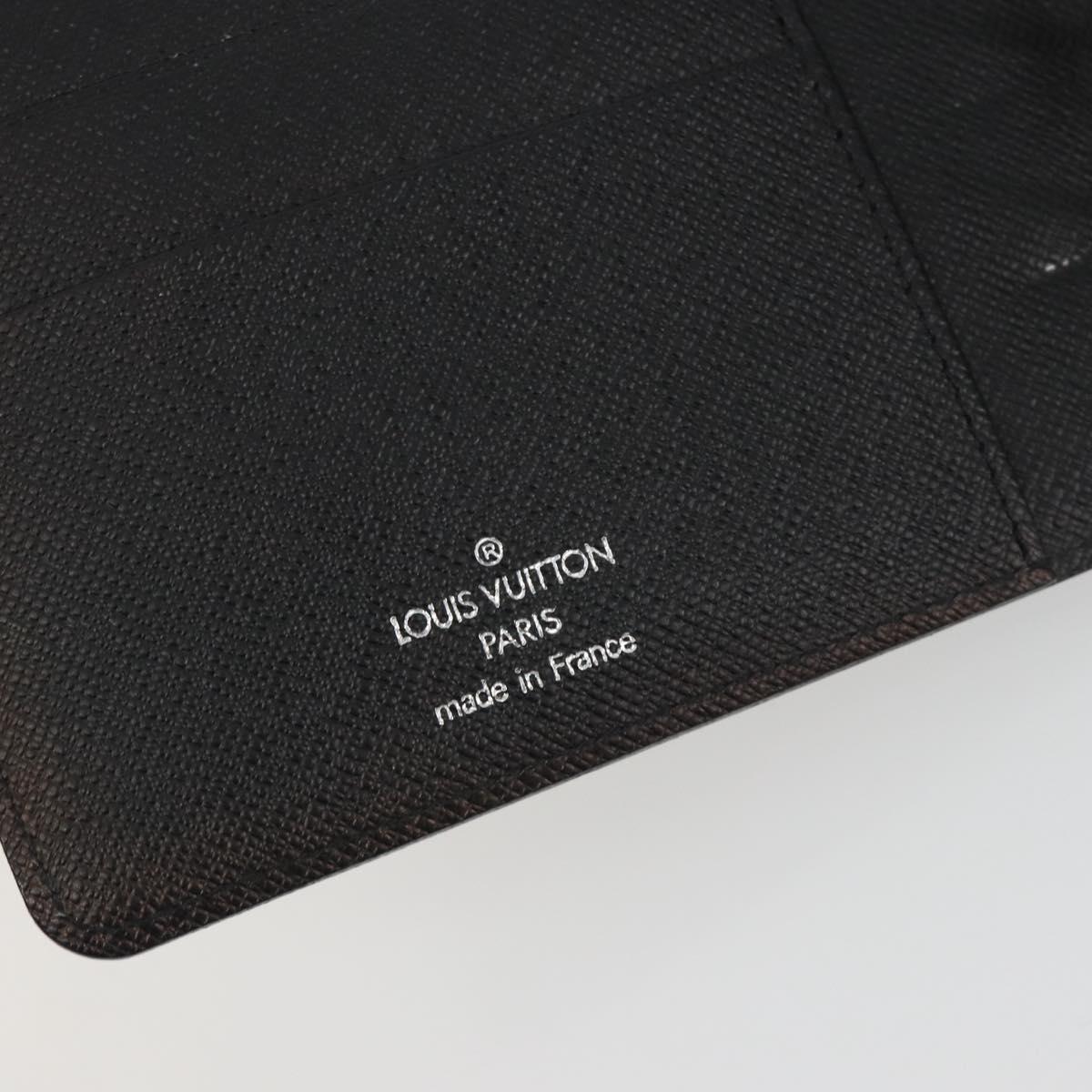 LOUIS VUITTON Epi Electric Agenda MM Day Planner Cover Black R2004N Auth BA14616