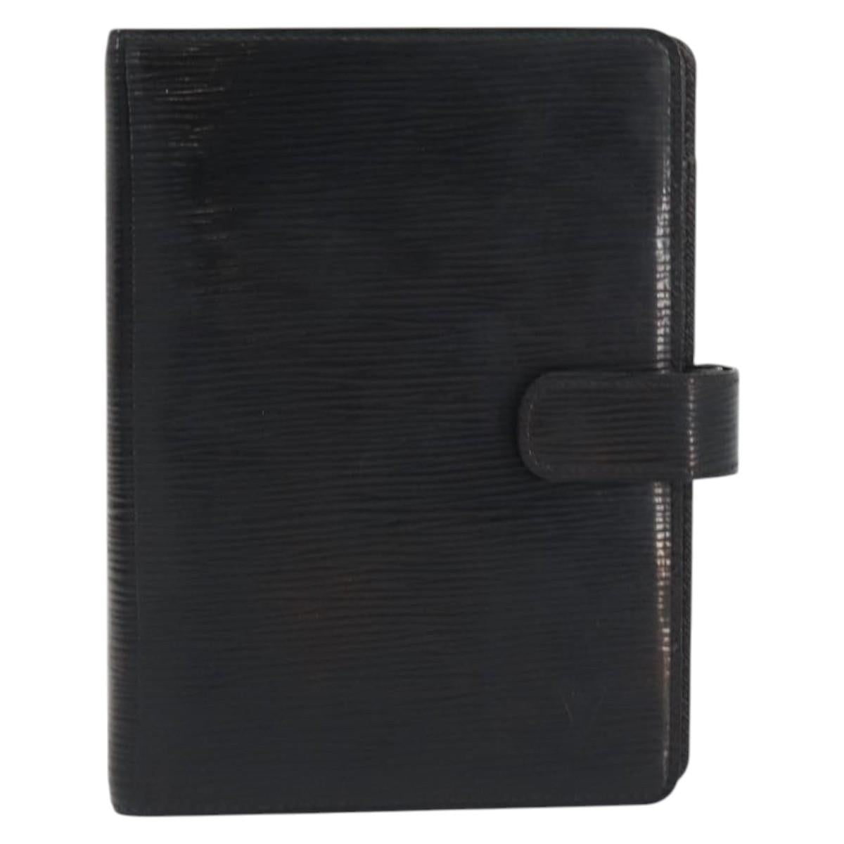 LOUIS VUITTON Epi Electric Agenda MM Day Planner Cover Black R2004N Auth BA14616