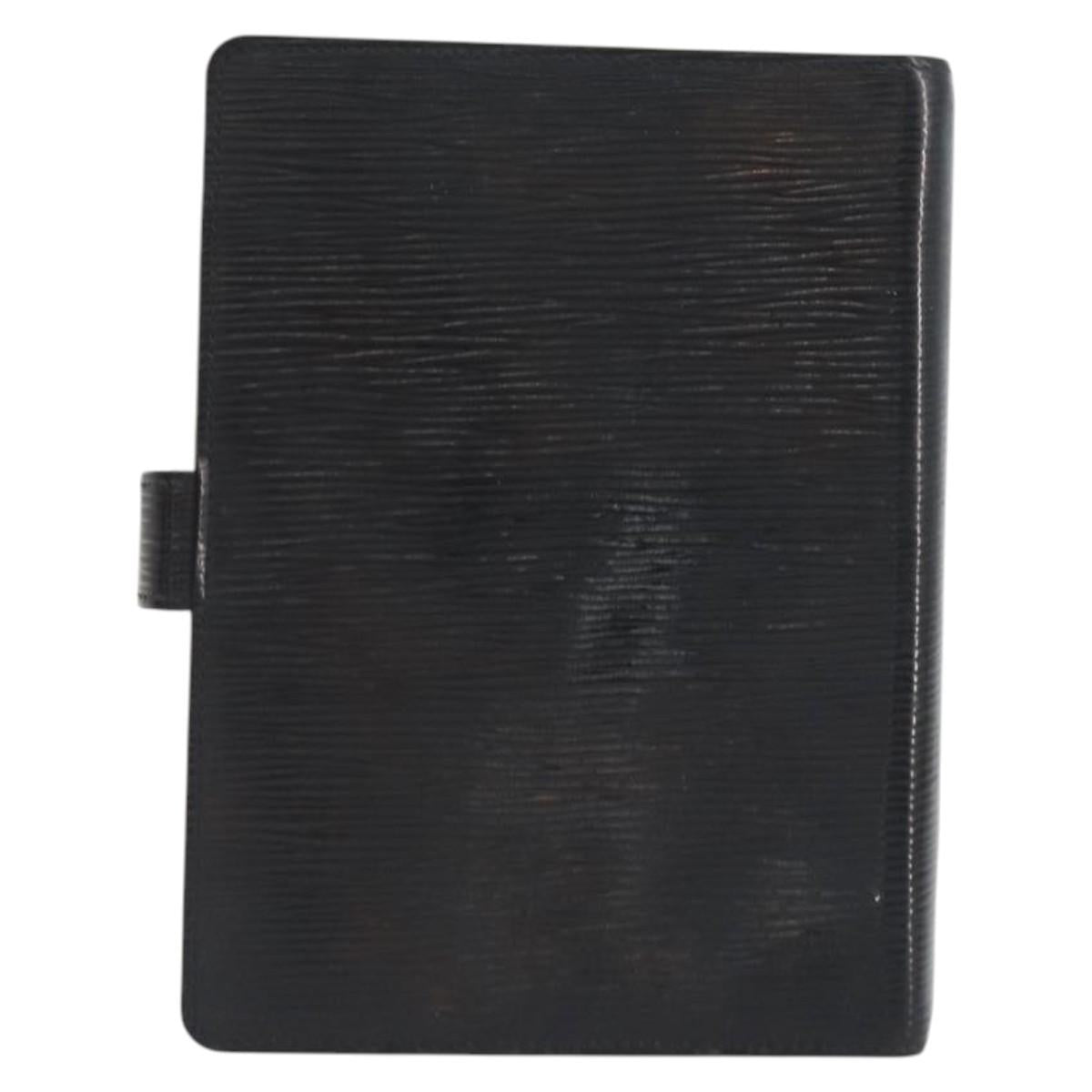 LOUIS VUITTON Epi Electric Agenda MM Day Planner Cover Black R2004N Auth BA14616