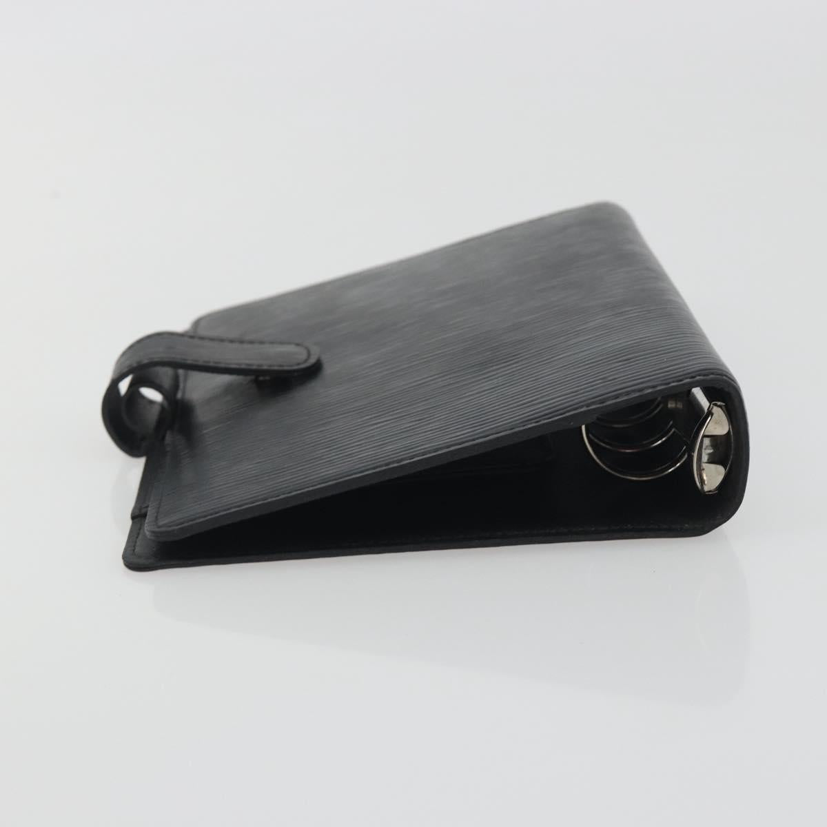 LOUIS VUITTON Epi Electric Agenda MM Day Planner Cover Black R2004N Auth BA14616