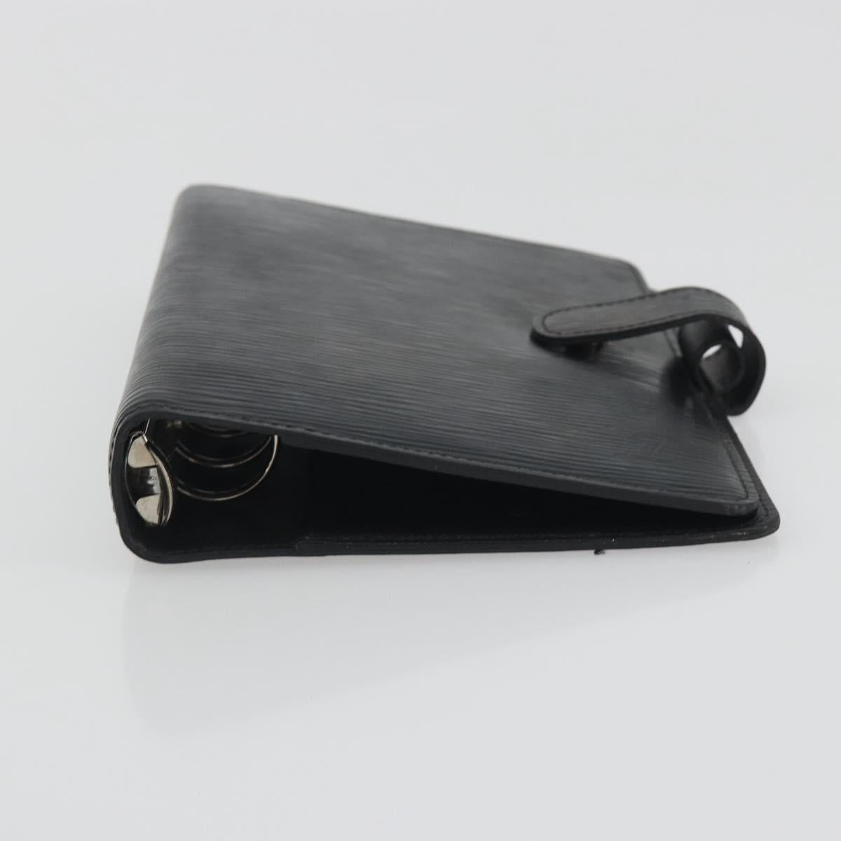 LOUIS VUITTON Epi Electric Agenda MM Day Planner Cover Black R2004N Auth BA14616