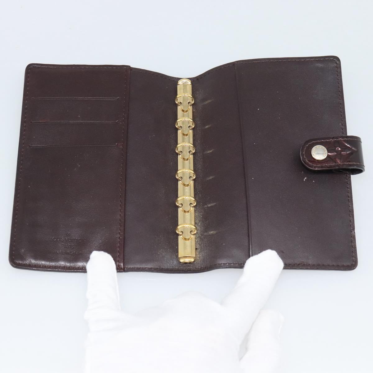 LOUIS VUITTON Monogram Vernis Agenda PM Cover Amarante R21026 LV Auth BA14617