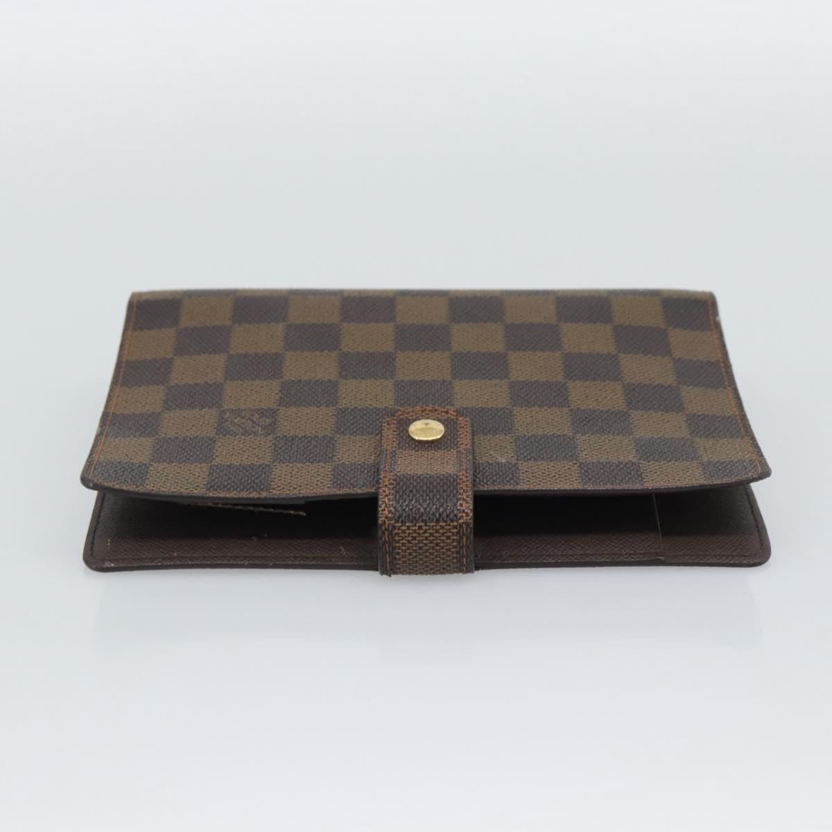 LOUIS VUITTON Damier Ebene Agenda MM Day Planner Cover R20240 LV Auth BA14619