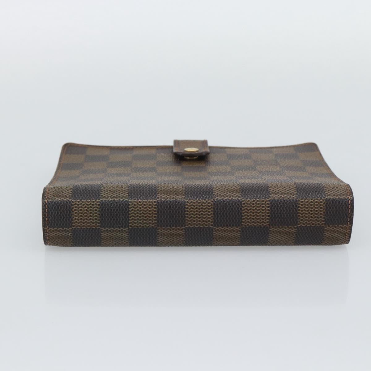 LOUIS VUITTON Damier Ebene Agenda MM Day Planner Cover R20240 LV Auth BA14619
