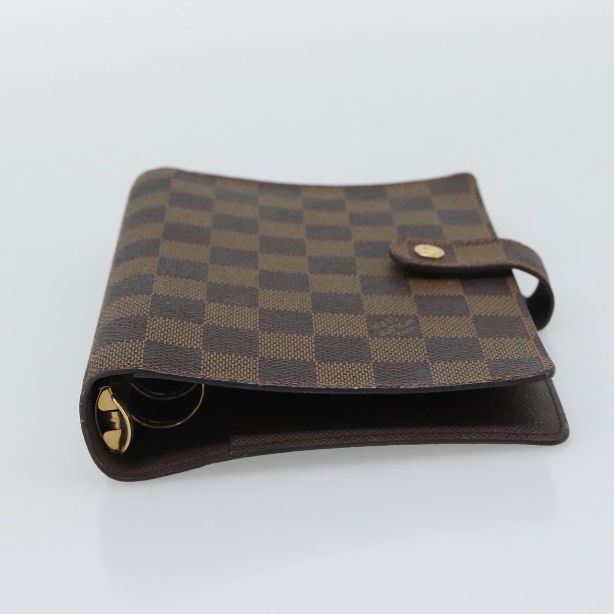 LOUIS VUITTON Damier Ebene Agenda MM Day Planner Cover R20240 LV Auth BA14619