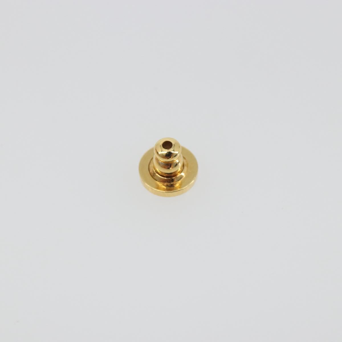 VALENTINO Earring Metal Gold Tone White Auth BA14622V