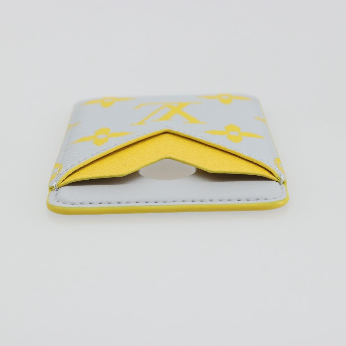 LOUIS VUITTON Monogram Glow Porte Cartes Magnet Yellow M15033 LV Auth BA14624SAM