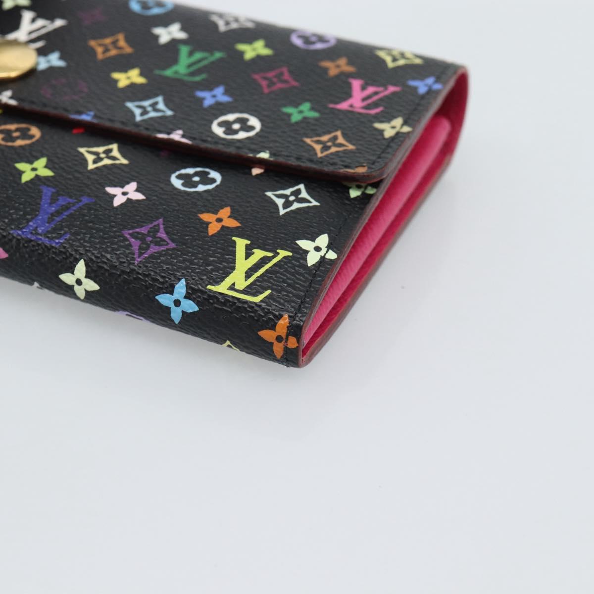 LOUIS VUITTON Monogram Multicolor Portefeiulle Sarah Black M60668 Auth BA14625V