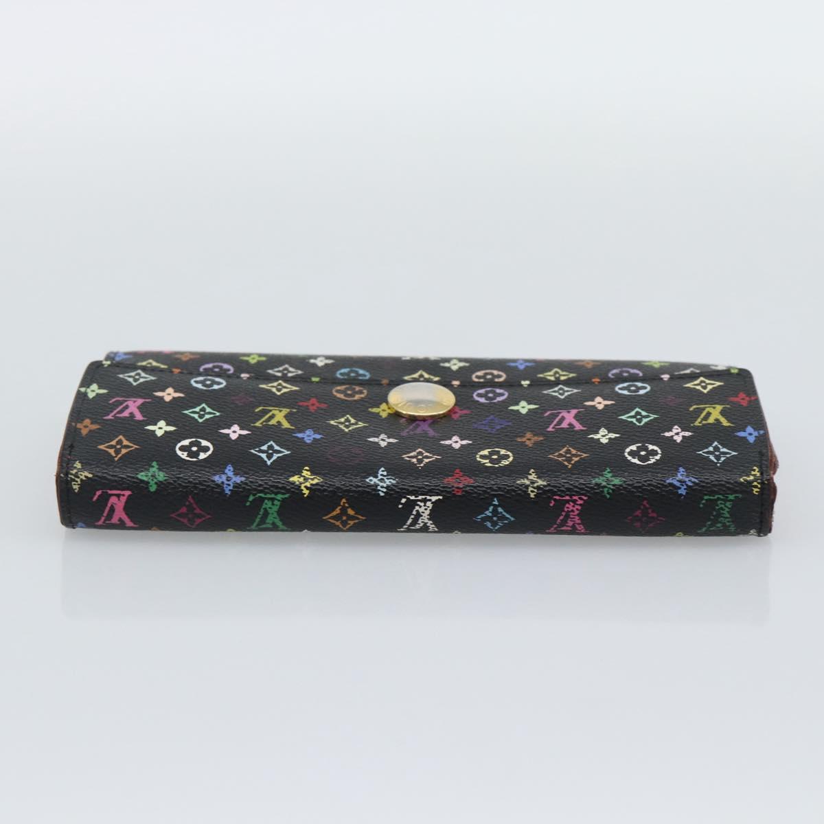 LOUIS VUITTON Monogram Multicolor Portefeiulle Sarah Black M60668 Auth BA14629