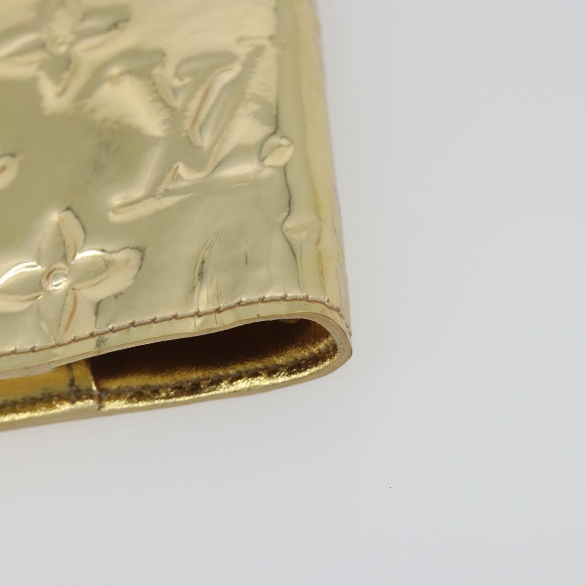 LOUIS VUITTON Monogram Miroir Agenda PM Planner Cover Gold R20962 Auth BA14630A