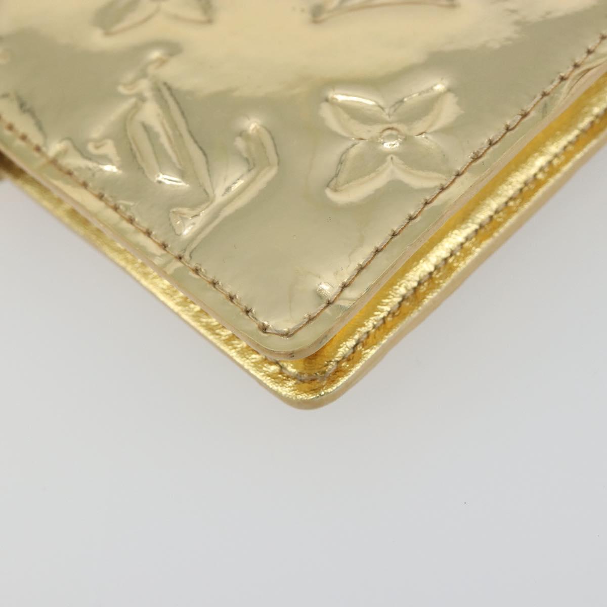 LOUIS VUITTON Monogram Miroir Agenda PM Planner Cover Gold R20962 Auth BA14630A