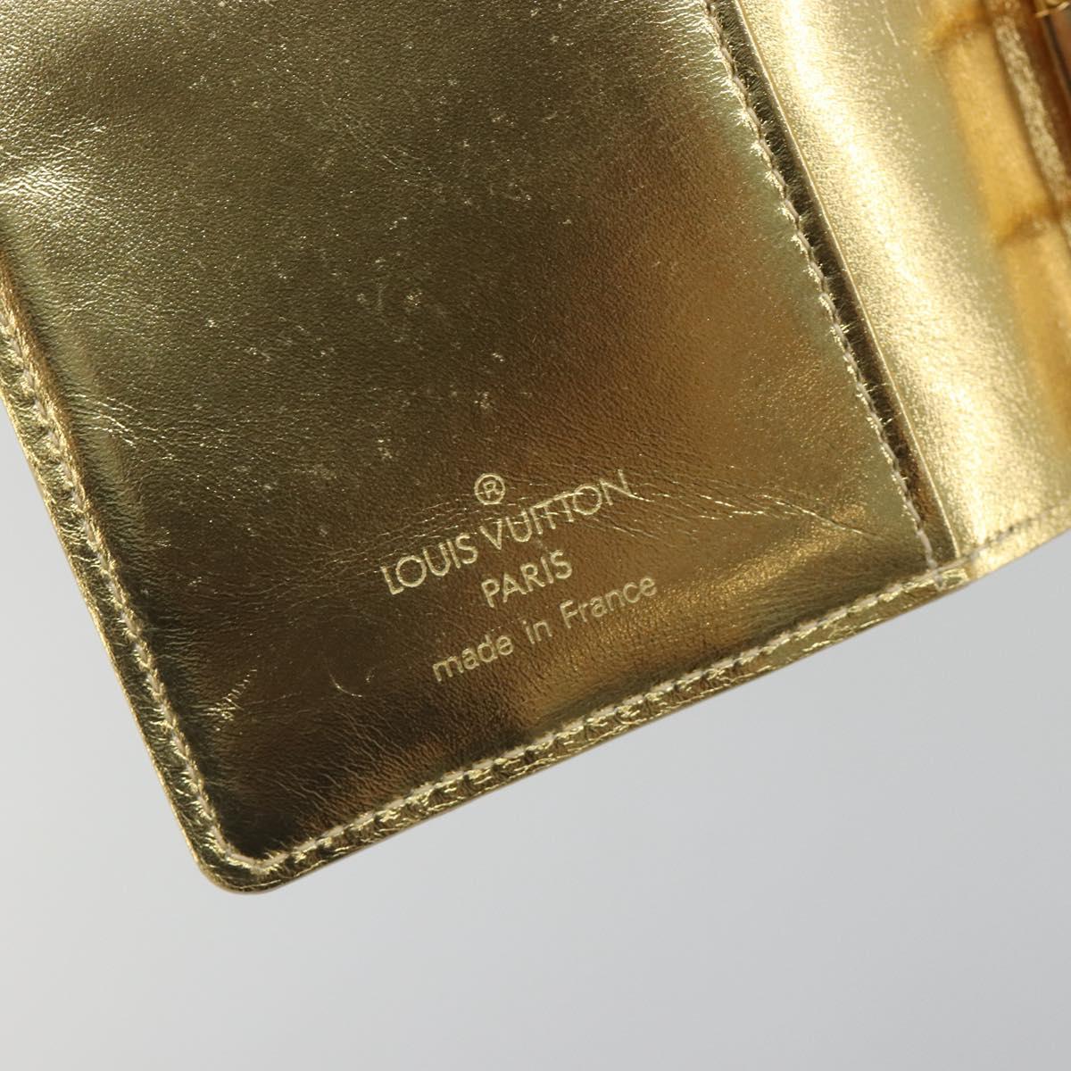 LOUIS VUITTON Monogram Miroir Agenda PM Planner Cover Gold R20962 Auth BA14630A