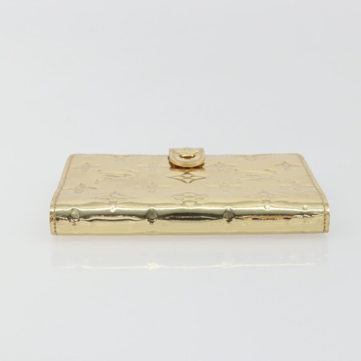LOUIS VUITTON Monogram Miroir Agenda PM Planner Cover Gold R20962 Auth BA14630A