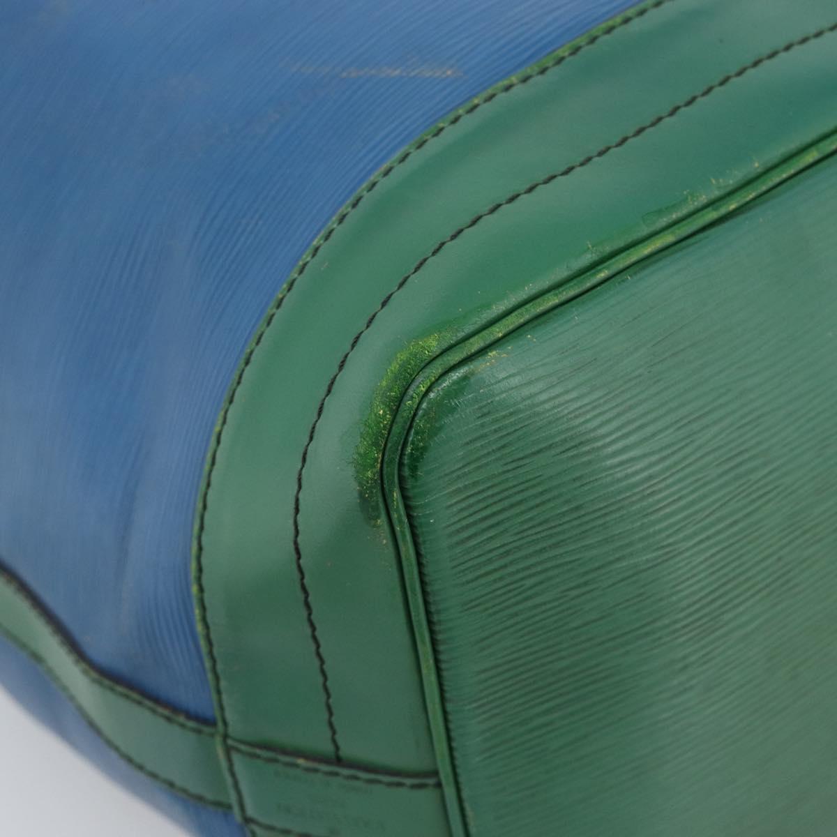 LOUIS VUITTON Epi Noe Shoulder Bag Green Blue M44044 LV Auth BA14637