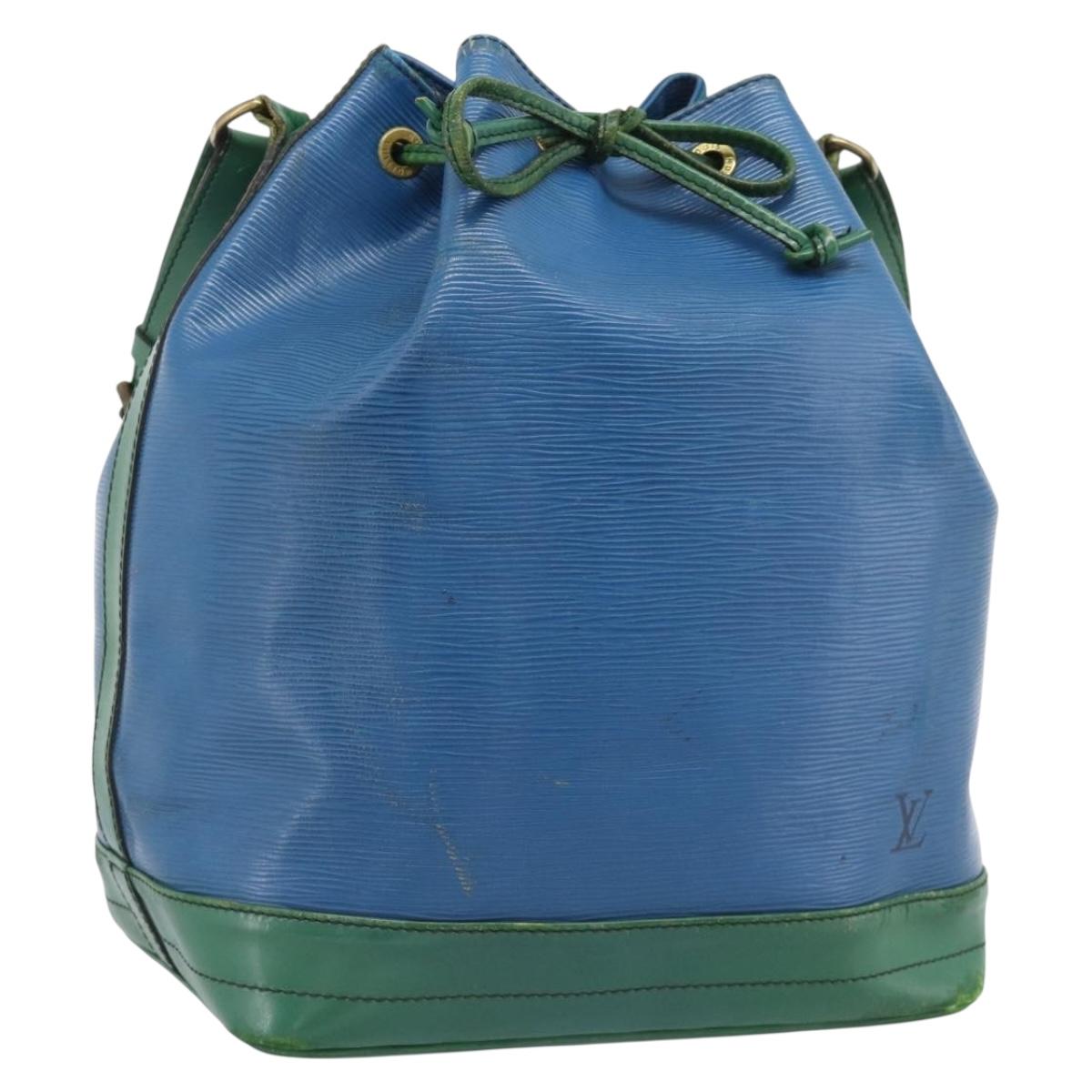 LOUIS VUITTON Epi Noe Shoulder Bag Green Blue M44044 LV Auth BA14637