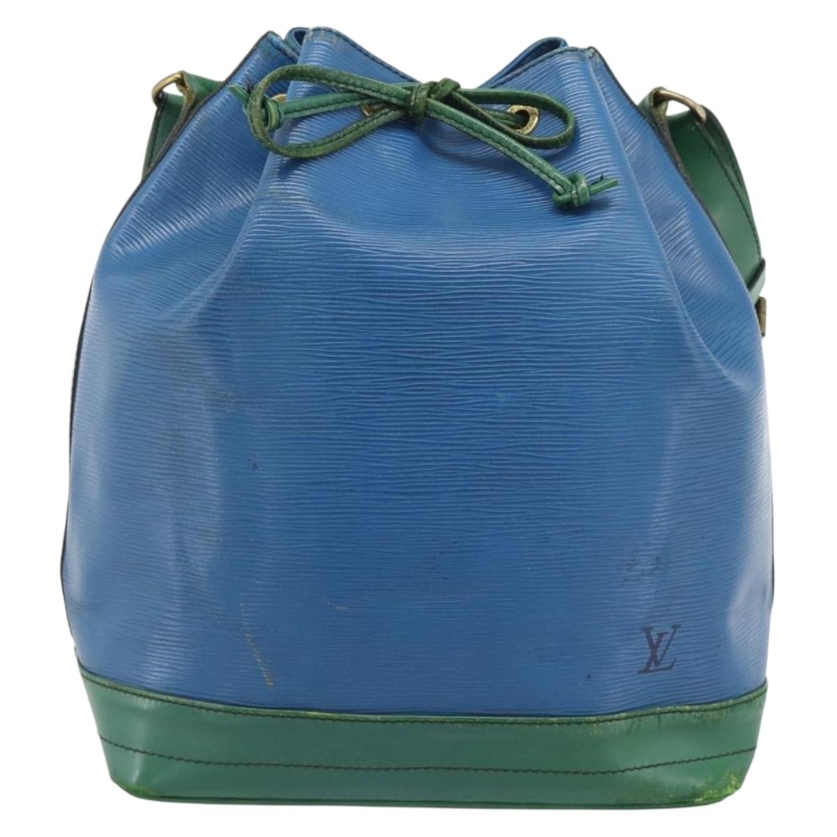 LOUIS VUITTON Epi Noe Shoulder Bag Green Blue M44044 LV Auth BA14637