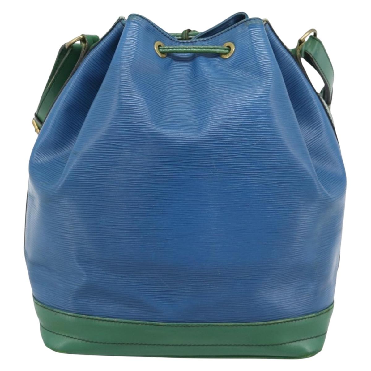 LOUIS VUITTON Epi Noe Shoulder Bag Green Blue M44044 LV Auth BA14637