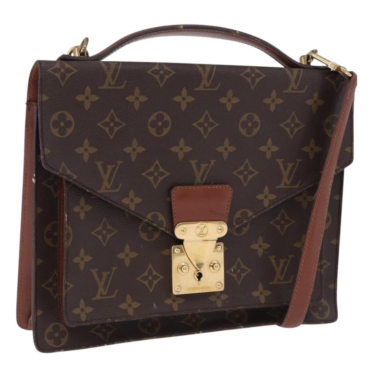 LOUIS VUITTON Monogram Monceau 28 Hand Bag 2way M51185 LV Auth BA14646