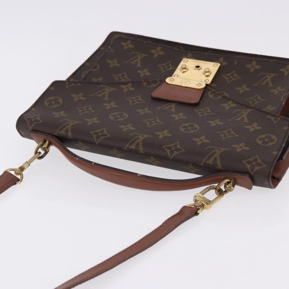 LOUIS VUITTON Monogram Monceau 28 Hand Bag 2way M51185 LV Auth BA14646