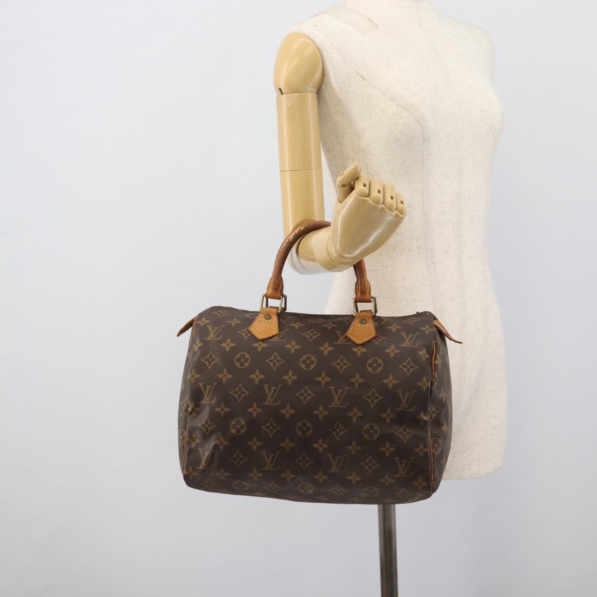 LOUIS VUITTON Monogram Speedy 30 Hand Bag M41526 LV Auth BA14647