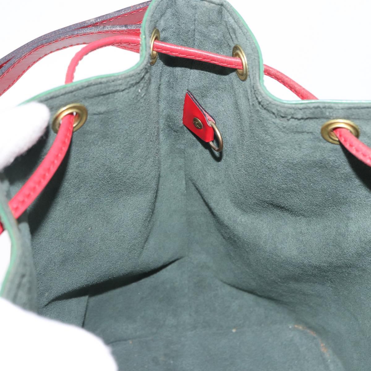 LOUIS VUITTON Epi Petit Noe Shoulder Bag Green Red M44147 LV Auth BA14655A