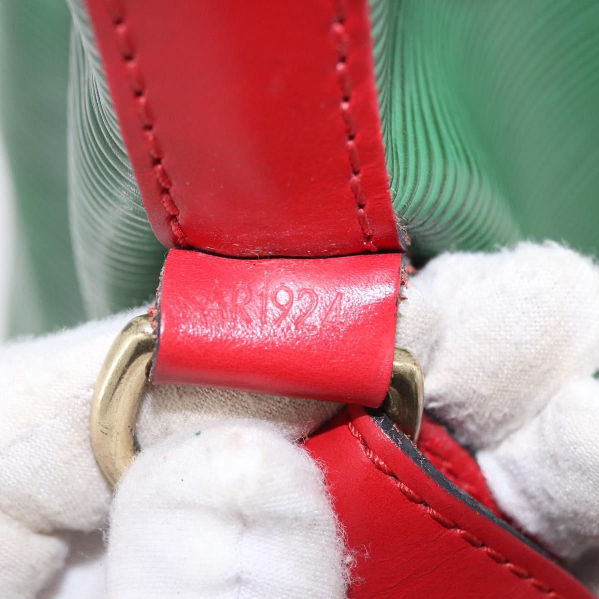LOUIS VUITTON Epi Petit Noe Shoulder Bag Green Red M44147 LV Auth BA14655A