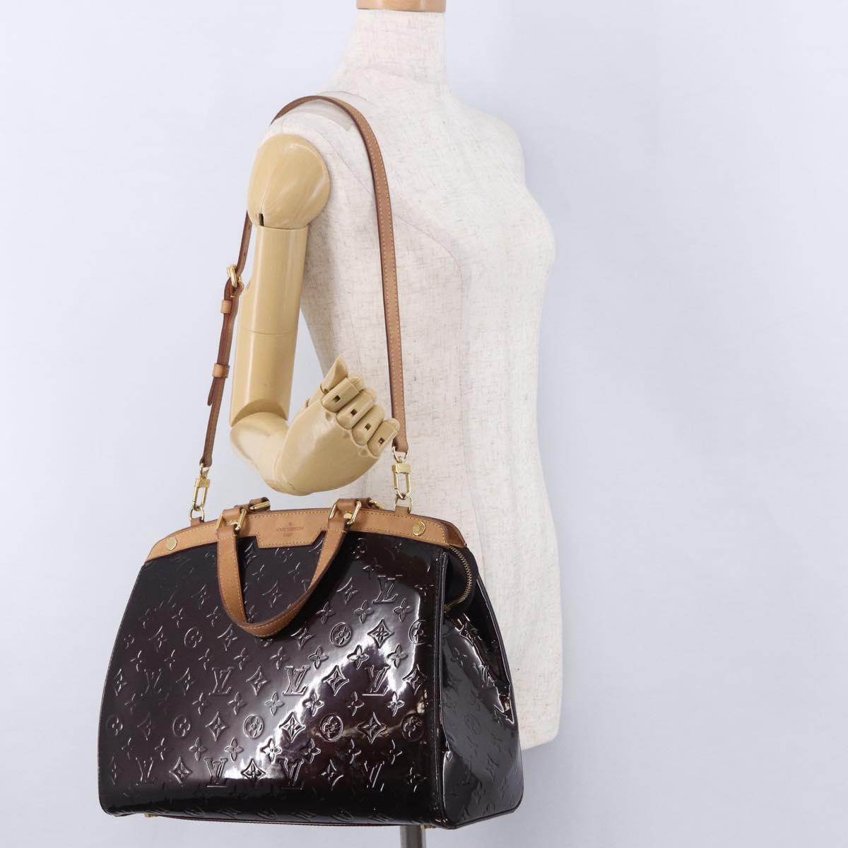 LOUIS VUITTON Monogram Vernis Blair MM Bag 2way Amarante M91619 LV Auth BA14656