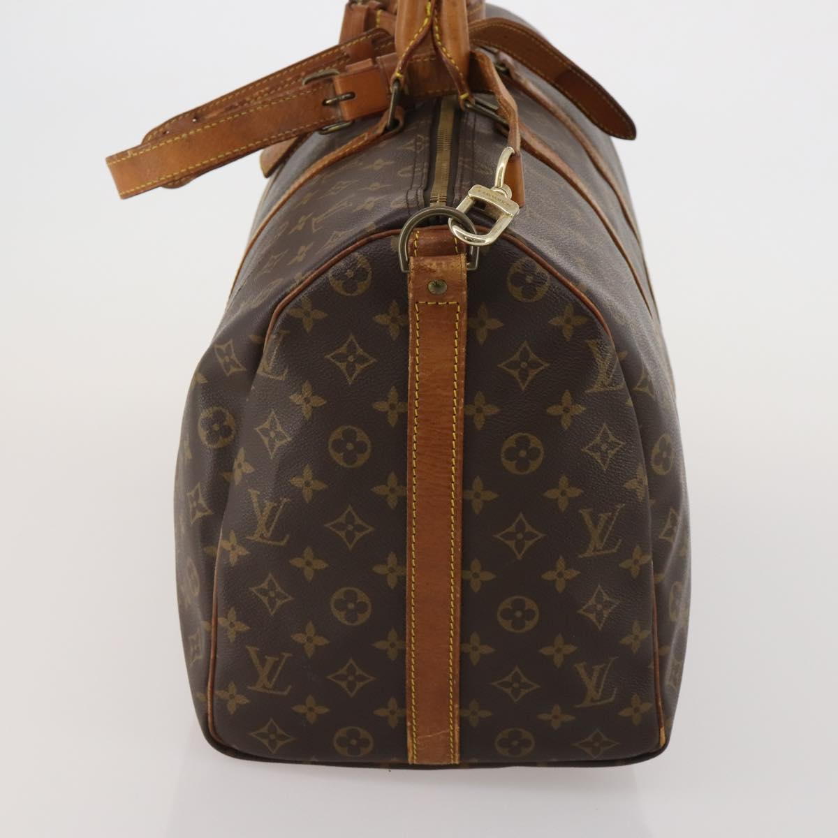 LOUIS VUITTON Monogram Keepall Bandouliere 50 Boston Bag M41416 LV Auth BA14658