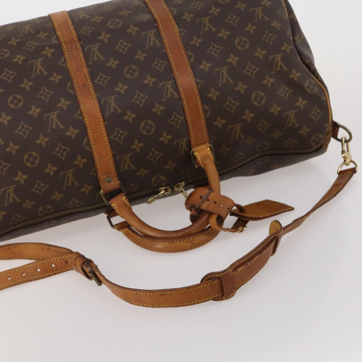 LOUIS VUITTON Monogram Keepall Bandouliere 50 Boston Bag M41416 LV Auth BA14658