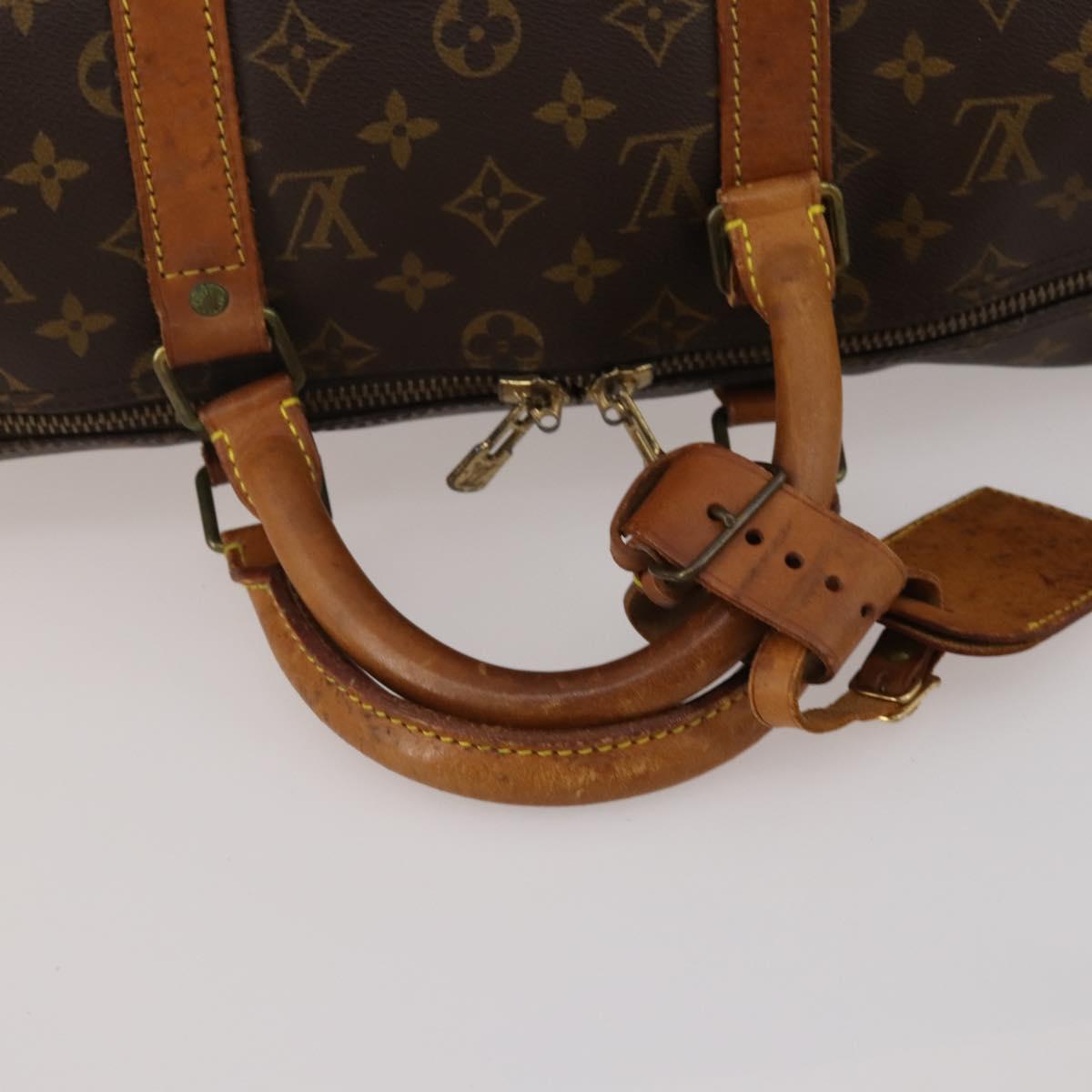 LOUIS VUITTON Monogram Keepall Bandouliere 50 Boston Bag M41416 LV Auth BA14658