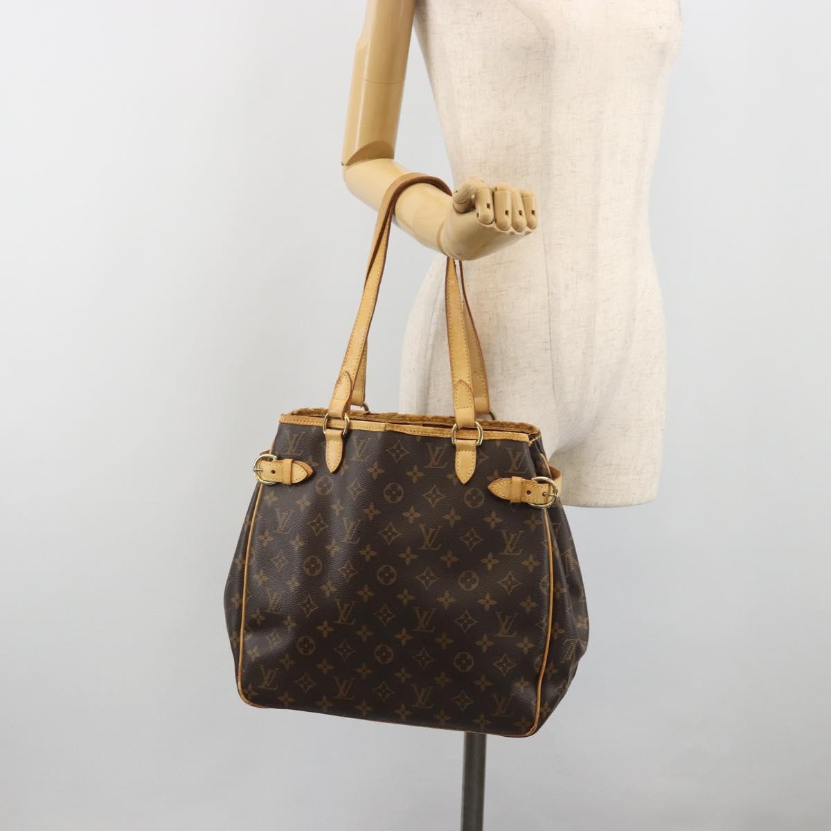 LOUIS VUITTON Monogram Batignolles Vertical Tote Bag M51153 LV Auth BA14659