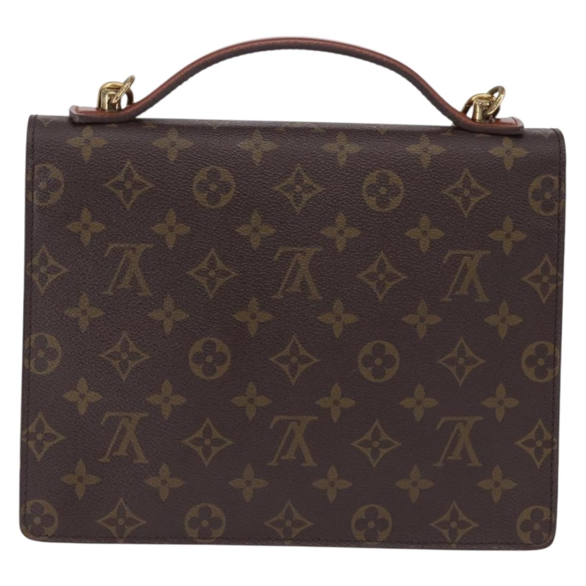 LOUIS VUITTON Monogram Monceau 26 Hand Bag 2way M51187 LV Auth BA14661