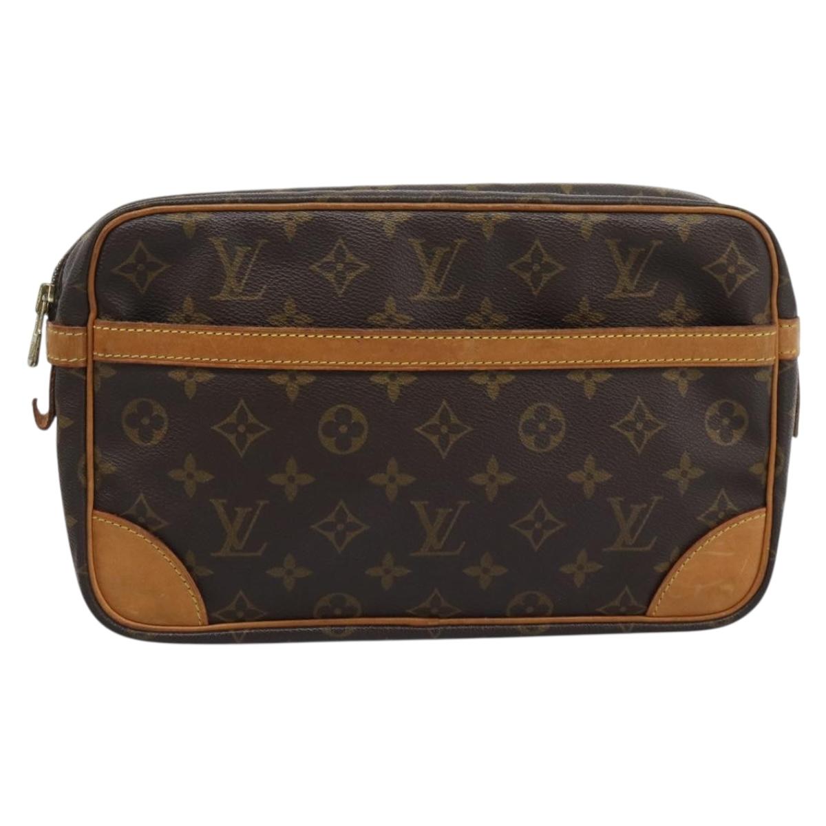 LOUIS VUITTON Monogram Compiegne 28 Clutch Bag M51845 LV Auth BA14662