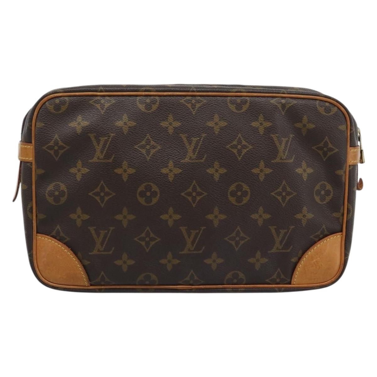 LOUIS VUITTON Monogram Compiegne 28 Clutch Bag M51845 LV Auth BA14662