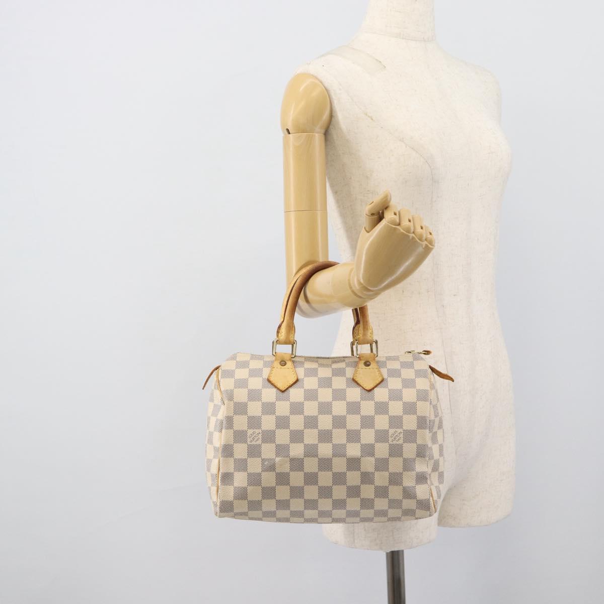 LOUIS VUITTON Damier Azur Speedy 25 Hand Bag N41534 LV Auth BA14671