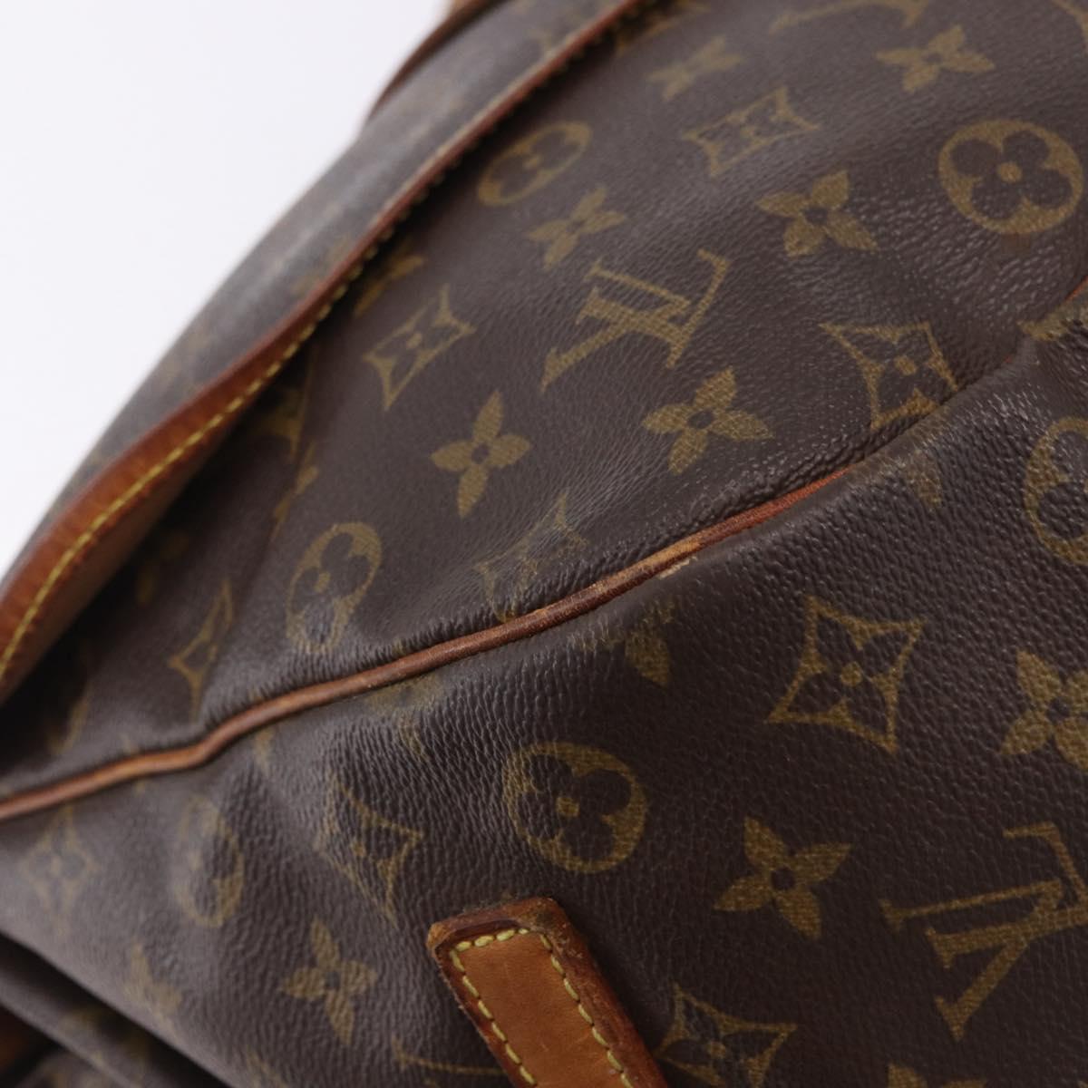 LOUIS VUITTON Monogram Saumur 35 Shoulder Bag M42254 LV Auth BA14675