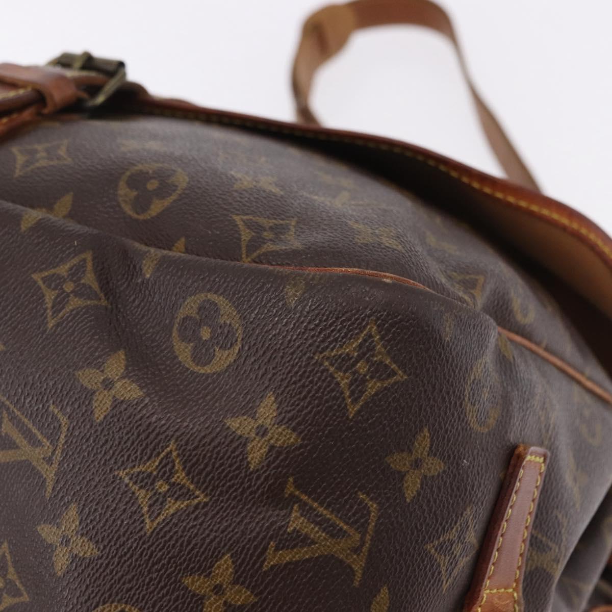 LOUIS VUITTON Monogram Saumur 35 Shoulder Bag M42254 LV Auth BA14675